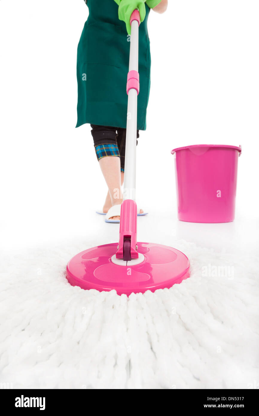 Child mopping house, cleaning home. Detergents and cleaning accessories.  Cleaning service. Little boy housekeeping Stock Photo - Alamy