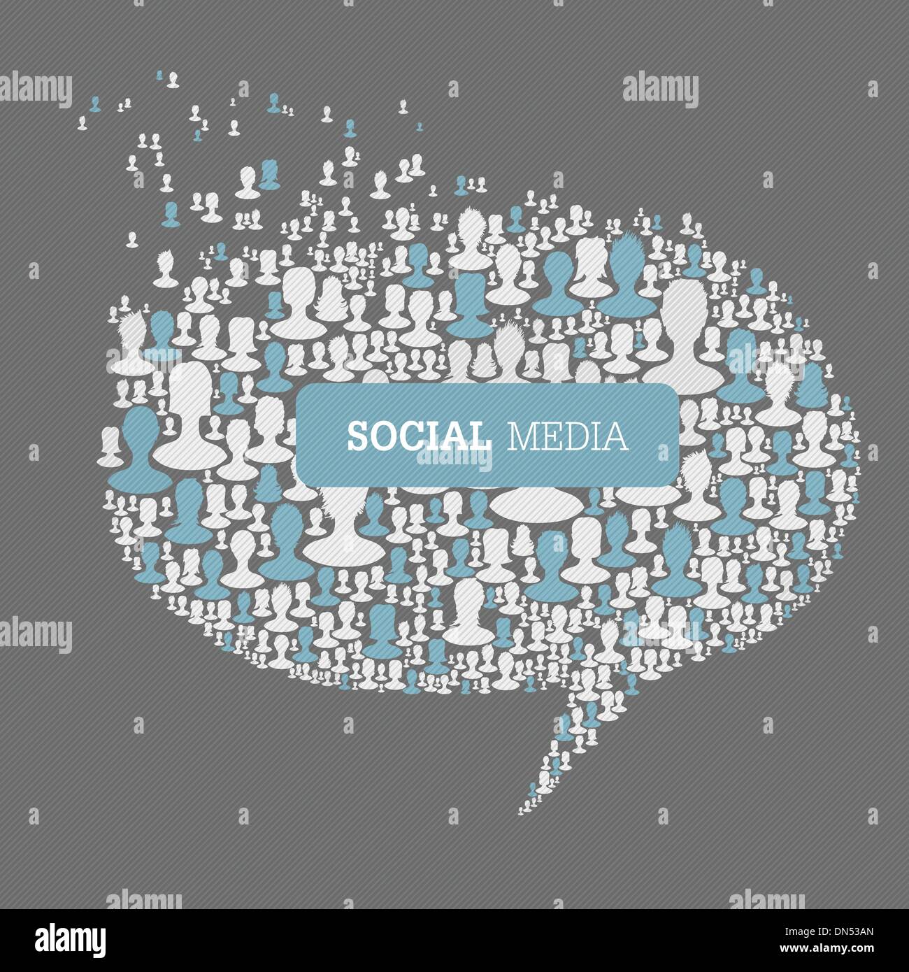 Social Media Bubble Speech Concept. Vector, EPS10 Stock Vector Image