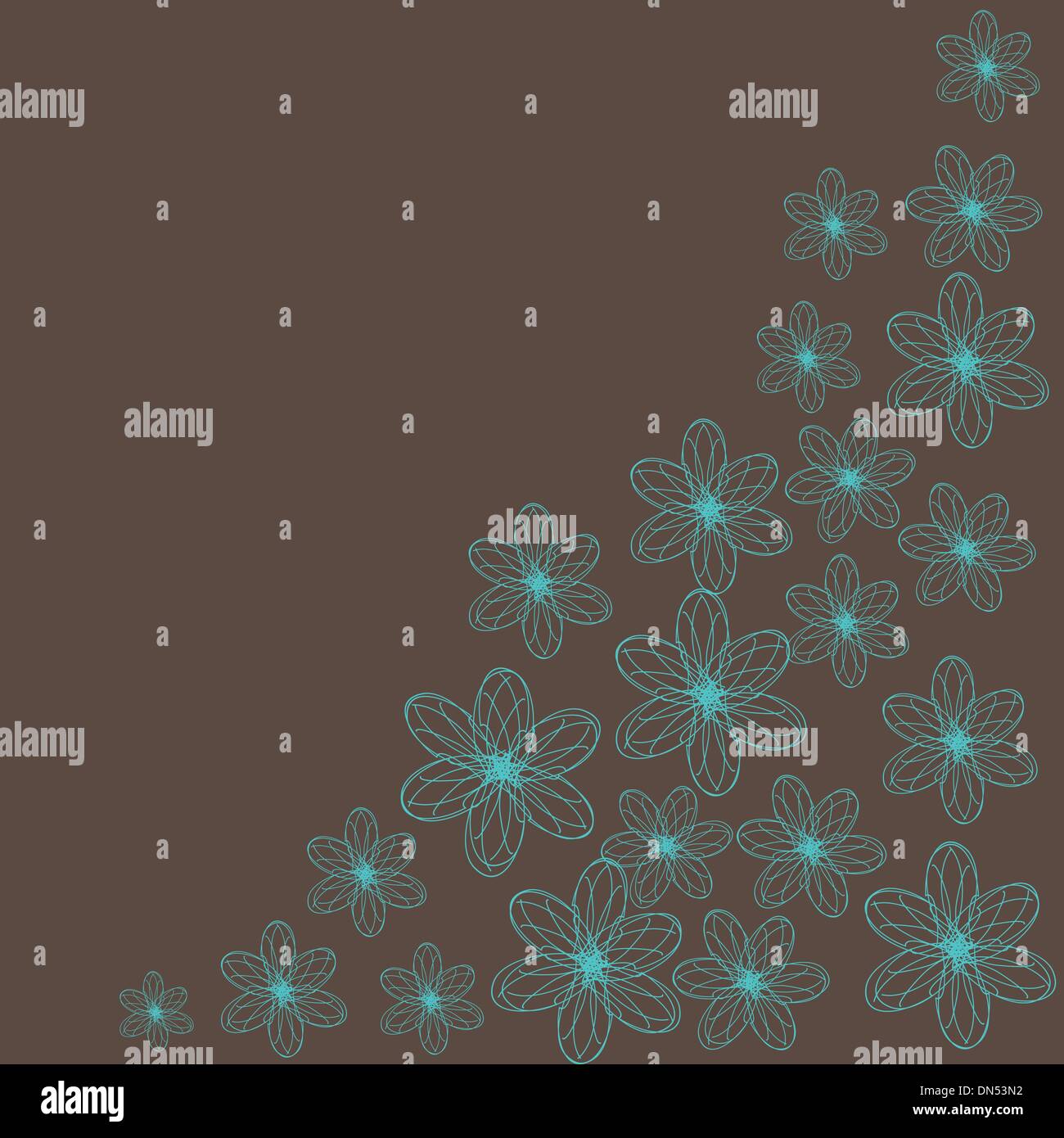 Vintage card with hand drawn flowers Stock Vector Image & Art - Alamy