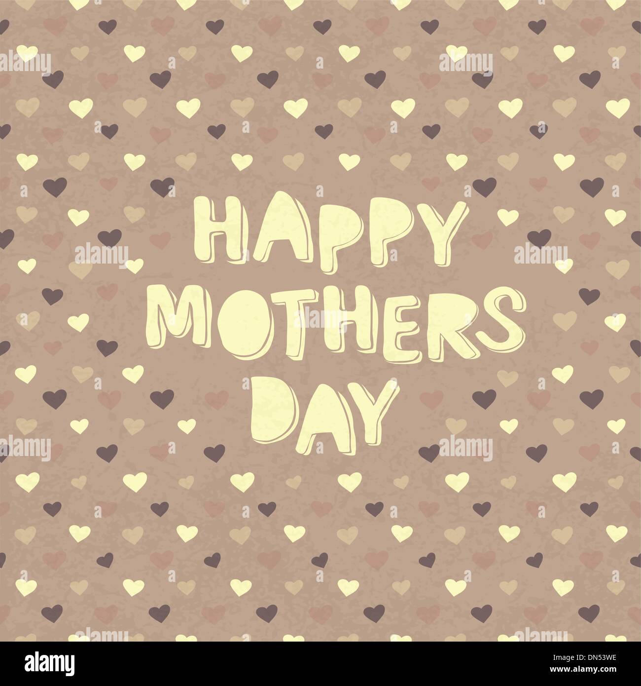 Happy mothers day card with hearts background. Vector Stock Vector ...