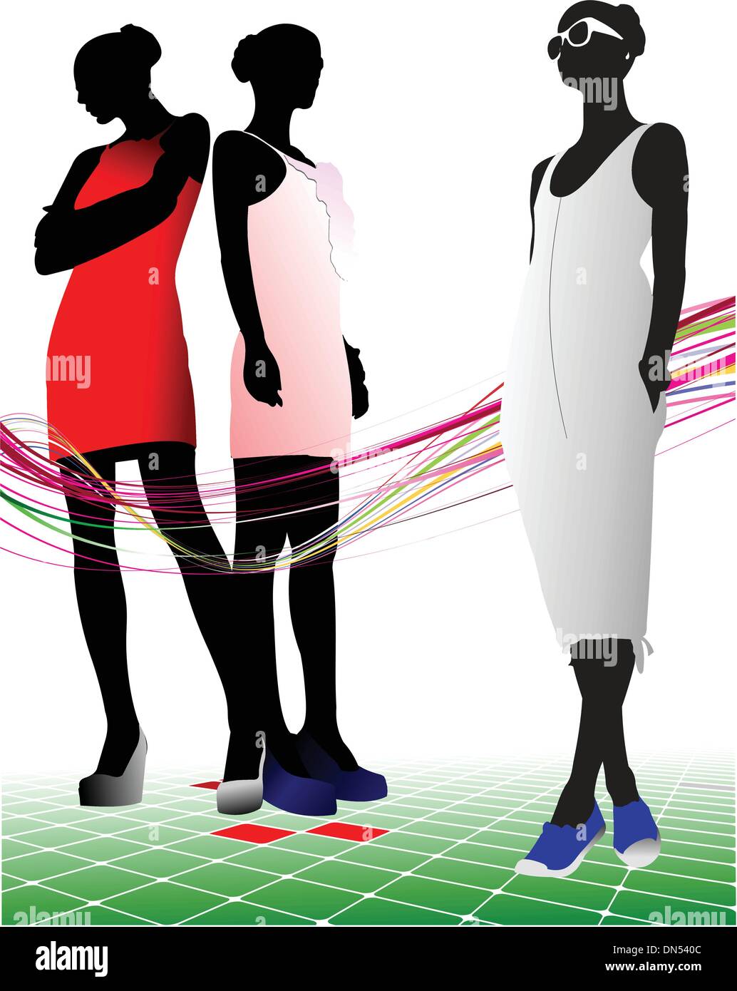 Women and men silhouettes. Vector illustration Stock Vector Image & Art ...