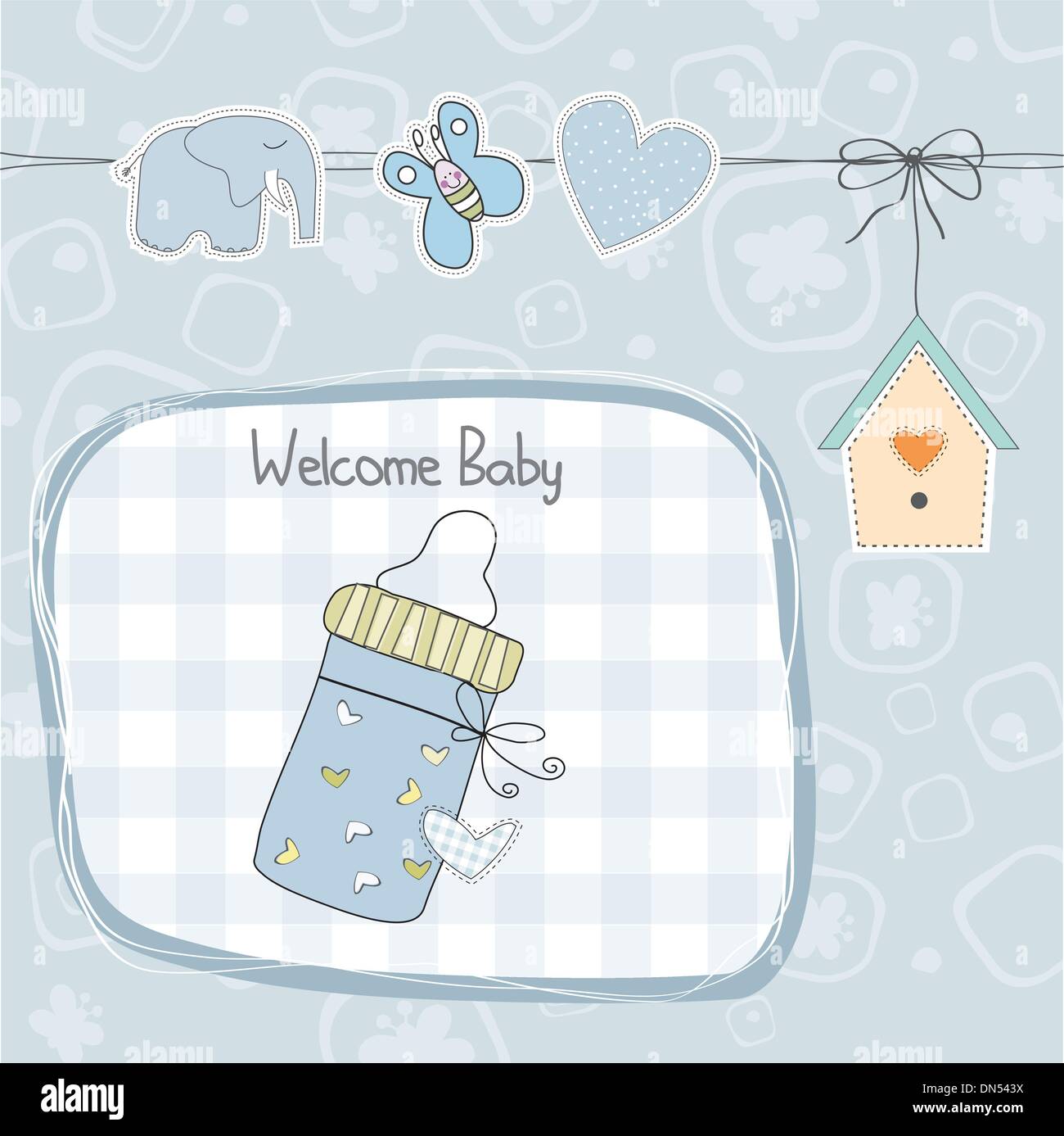 baby boy shower card Stock Vector Image &amp; Art - Alamy