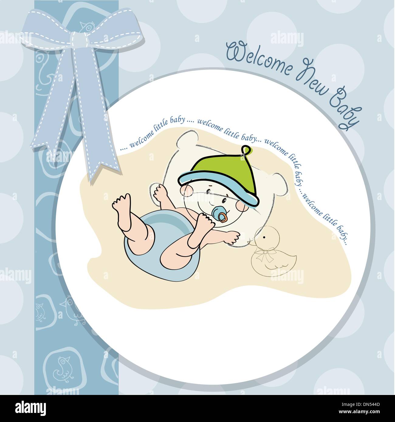 baby boy shower card Stock Vector Image &amp; Art - Alamy