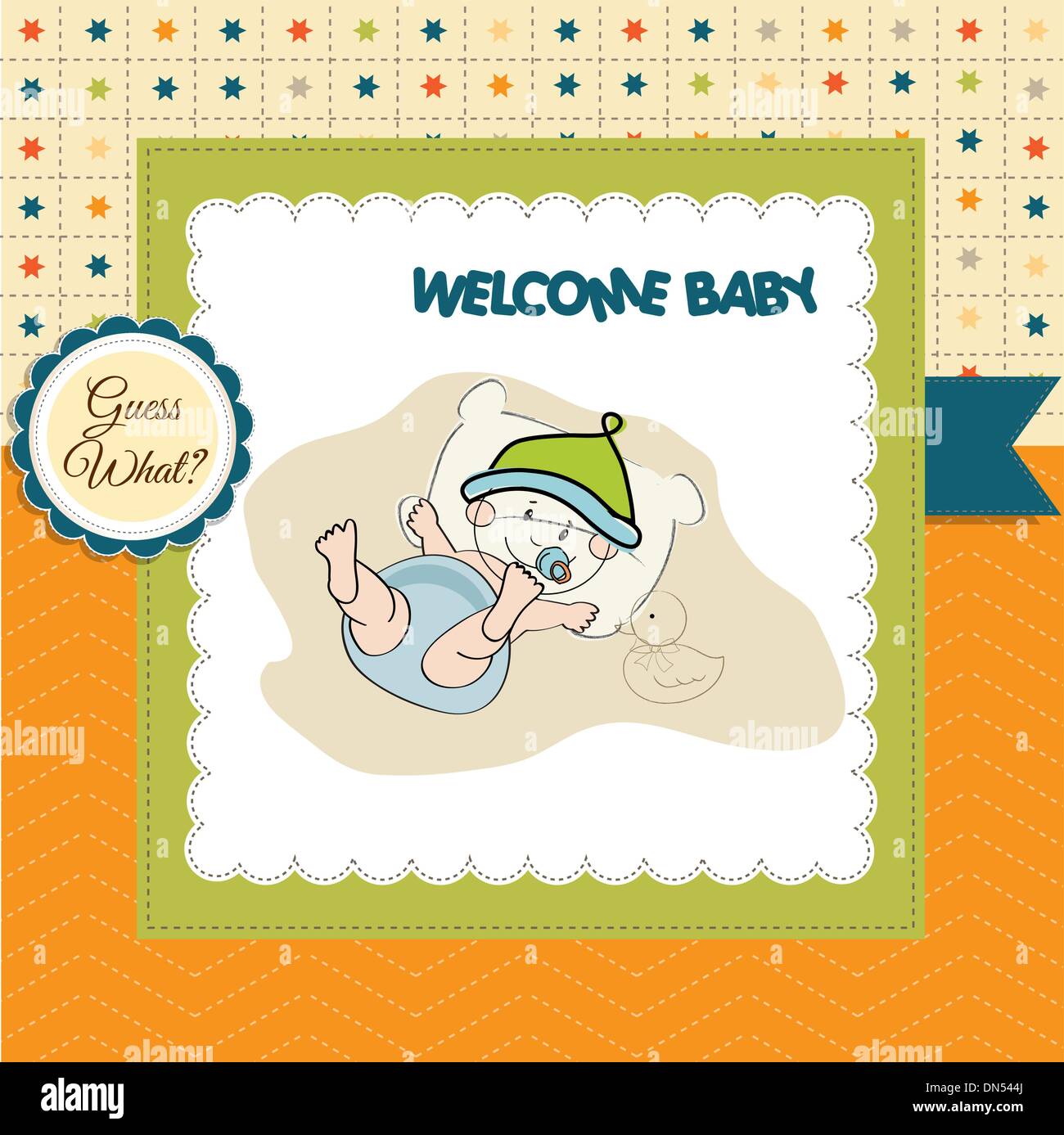 baby boy shower card Stock Vector Image & Art Alamy