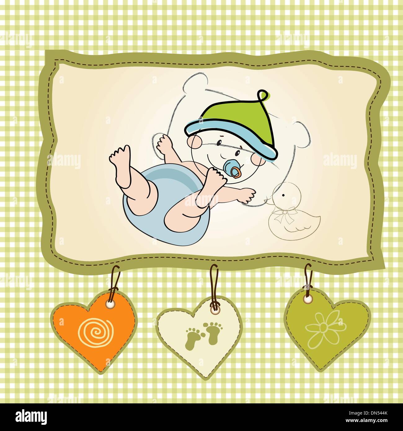 baby boy shower card Stock Vector Image & Art - Alamy
