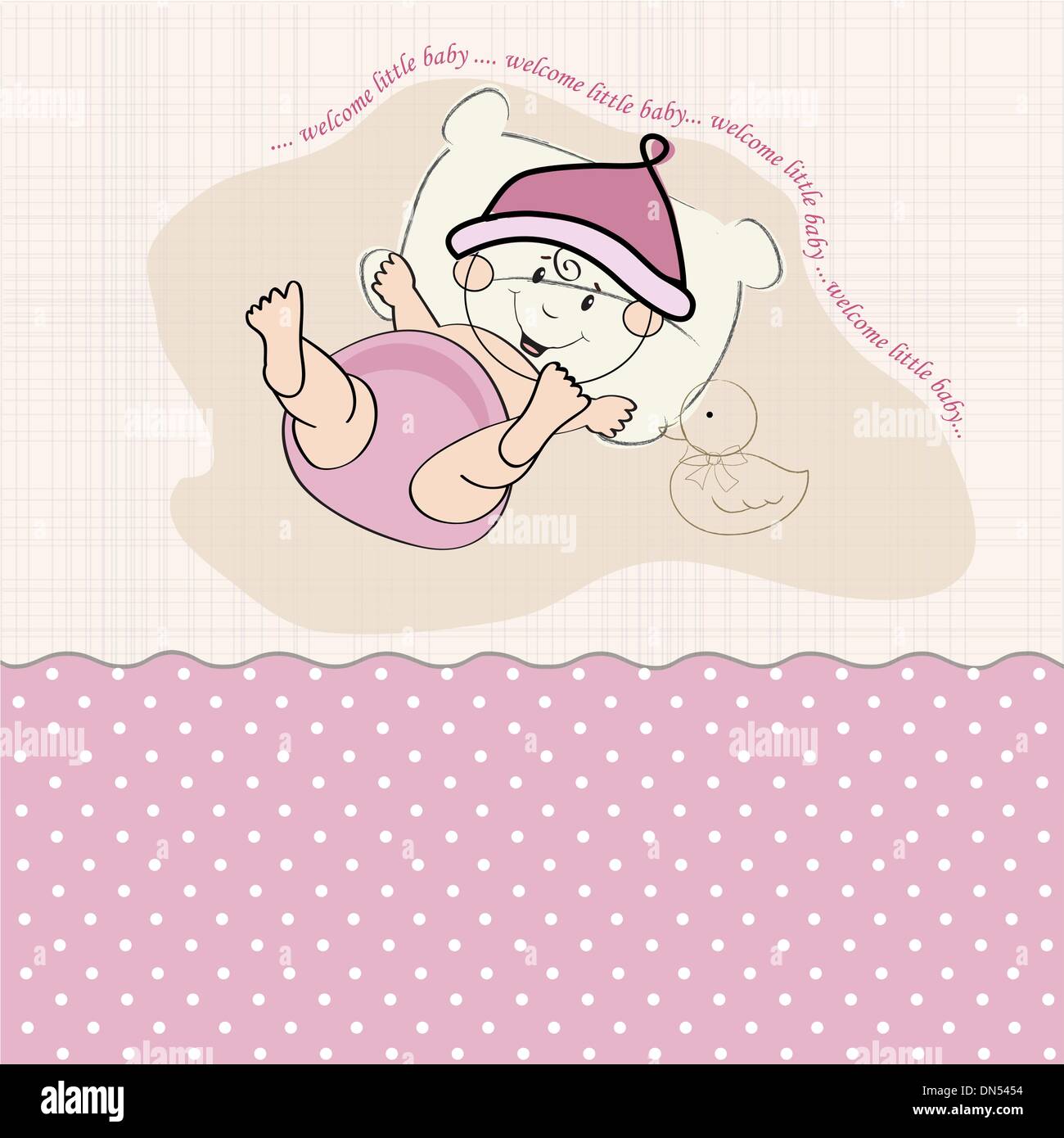 baby girl shower card Stock Vector Image & Art - Alamy