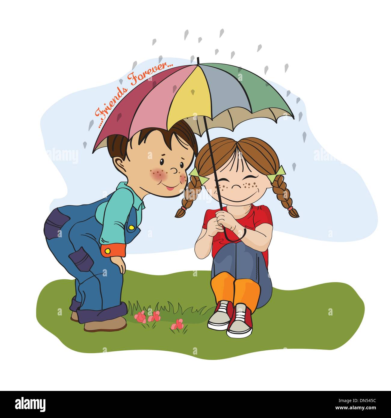 Little Girl And Little Boy Is Best Friends Stock Vector Image Art Alamy Little Girl And Little Boy Is Best Friends Stock Vector Image Art Alamy