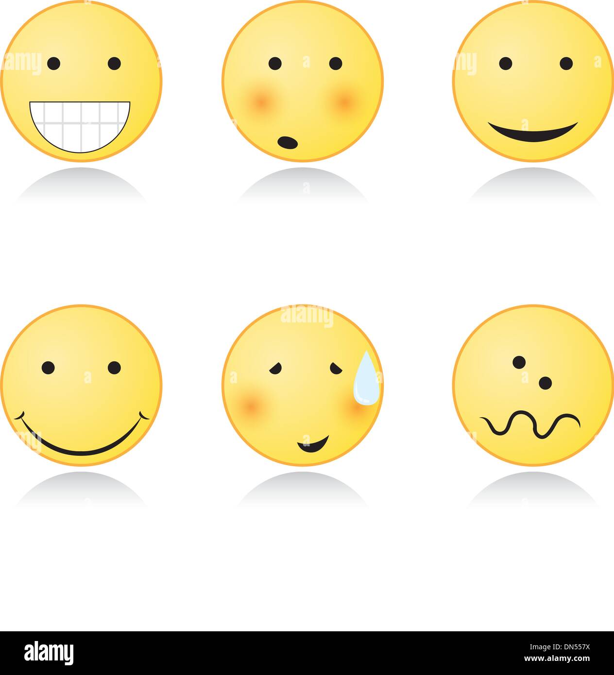 cute smile icons Stock Vector