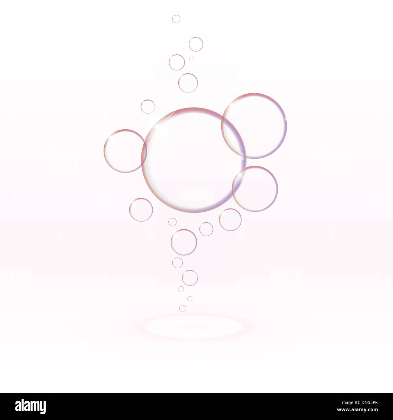 Transparent soap bubbles, eps10 vector Stock Vector