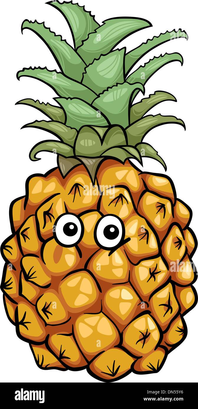 funny pineapple fruit cartoon illustration Stock Vector Image & Art Alamy