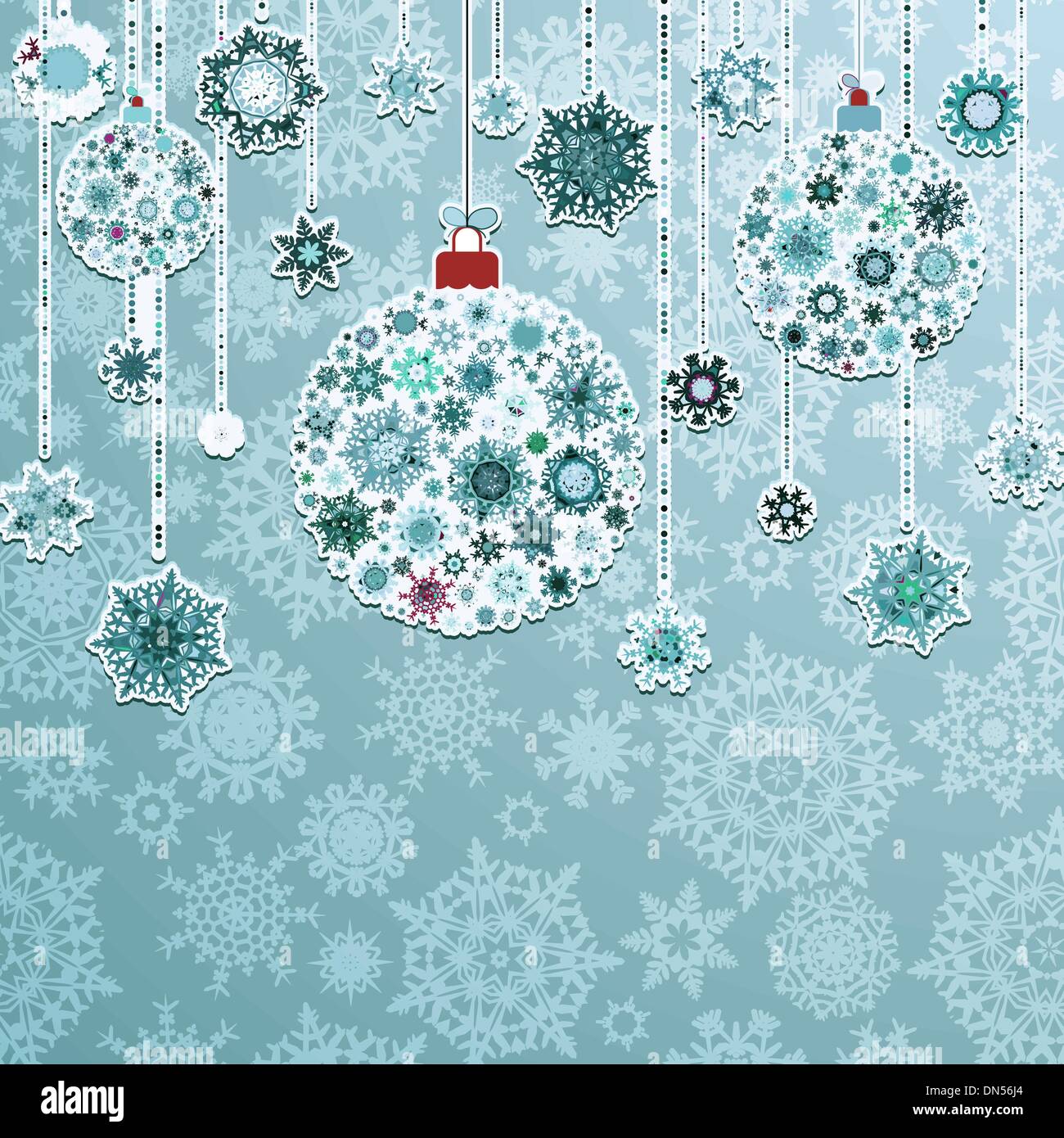 Blue background with christmas balls. EPS 8 Stock Vector Image & Art ...