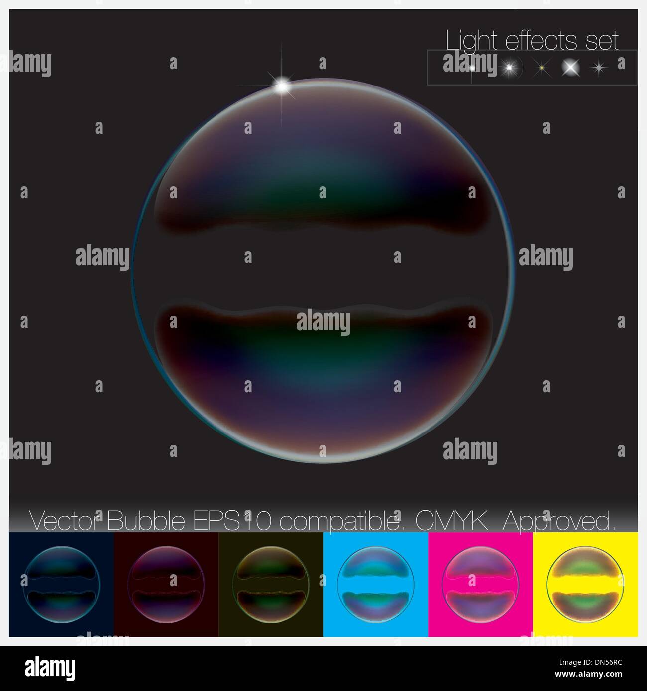 Colorful transparent Soap Bubble set Stock Vector Image & Art - Alamy