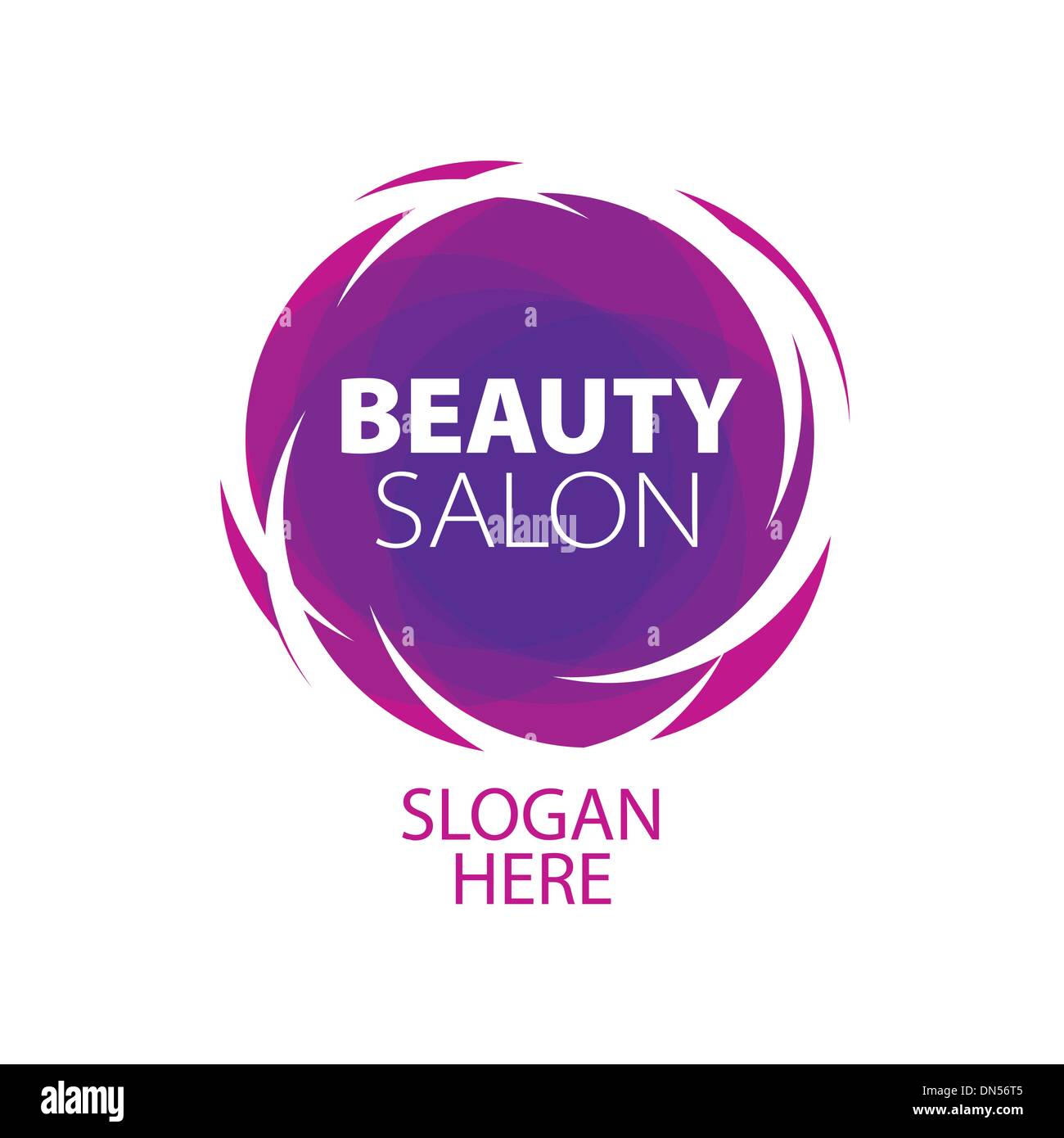 abstract logo of beauty in the form of a ball Stock Vector