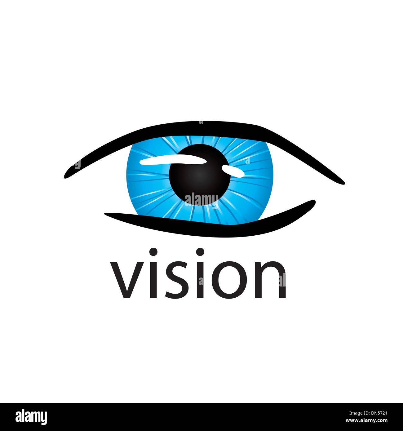 graphic vector logo eye close up Stock Vector