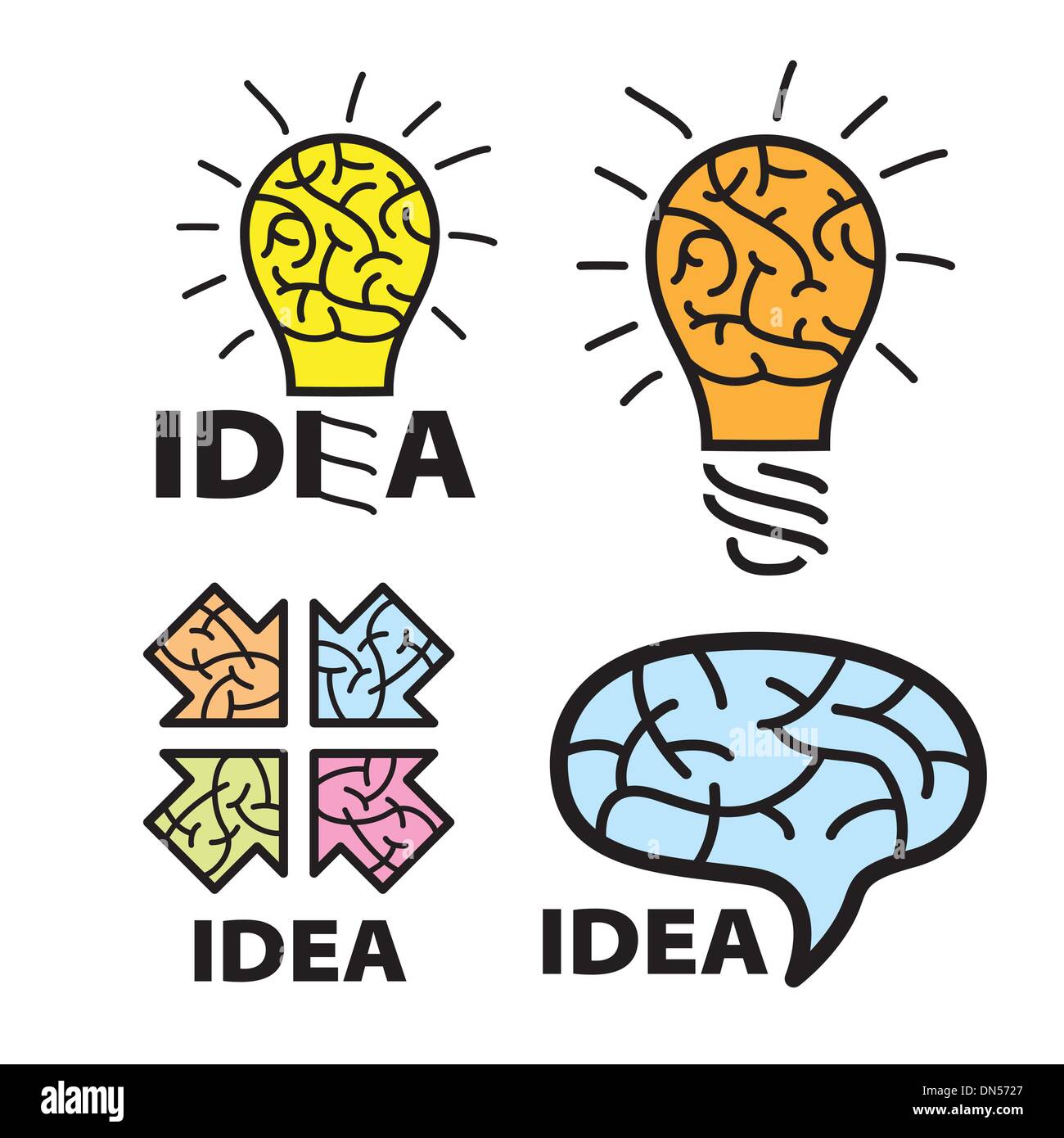 logo idea. brain Stock Vector