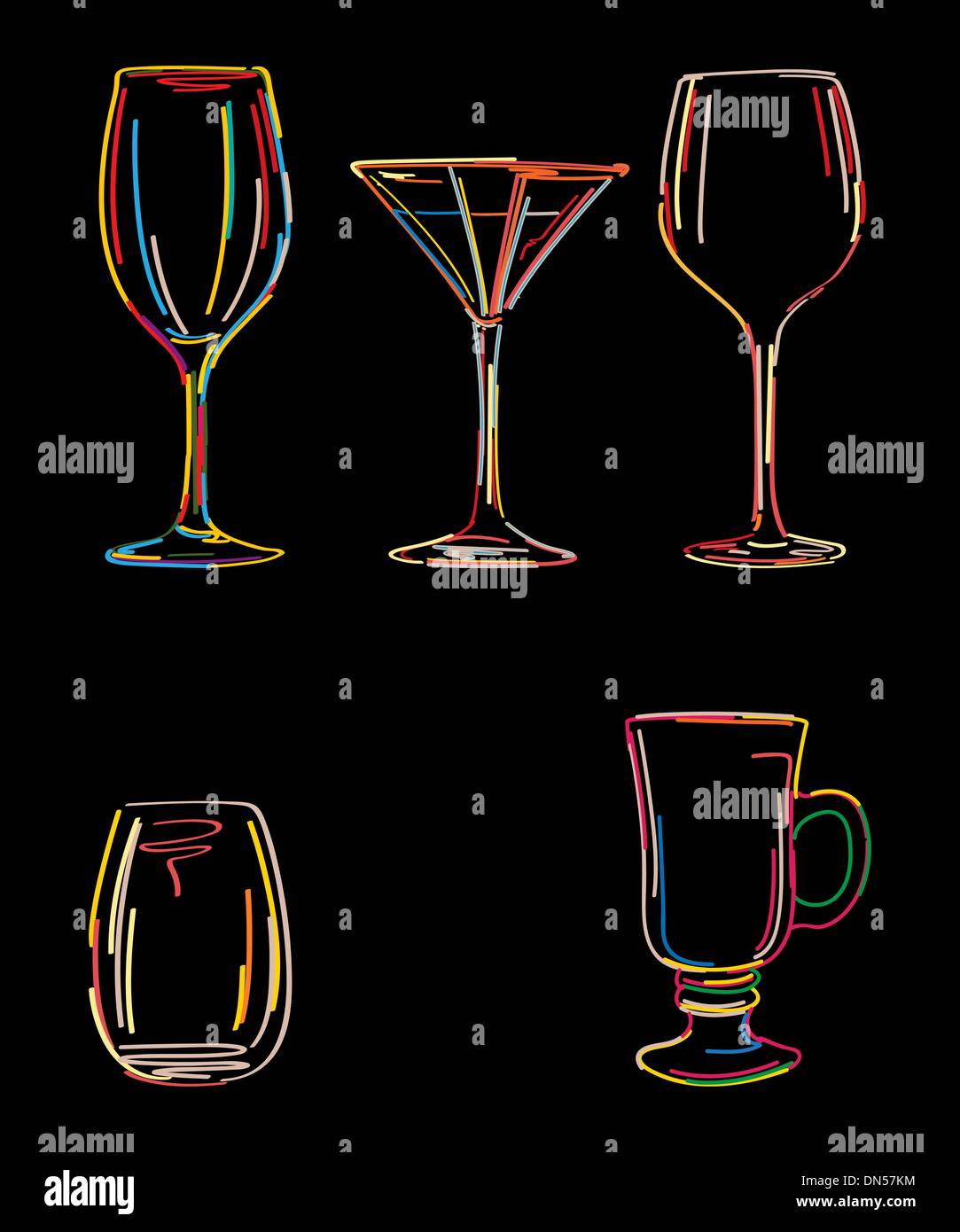 Alcoholic drinks Stock Vector