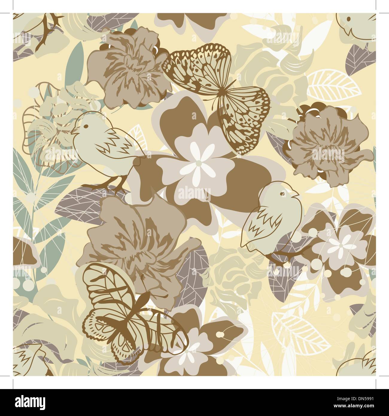 seamless floral pattern Stock Vector Image & Art - Alamy