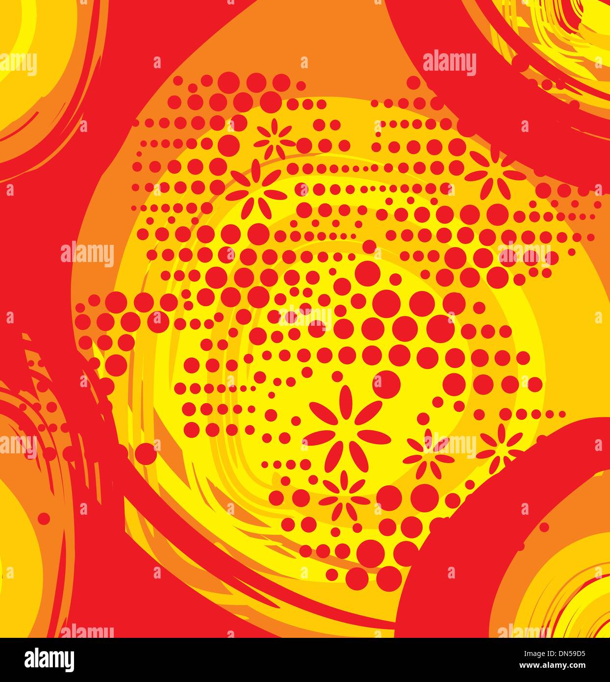 red flower and dot vector art Stock Vector Image & Art Alamy