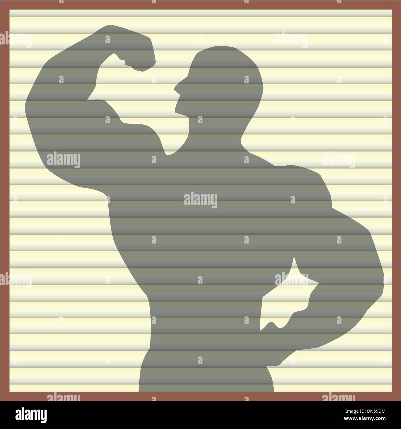 Silhouette bodybuilder Stock Vector Images - Alamy