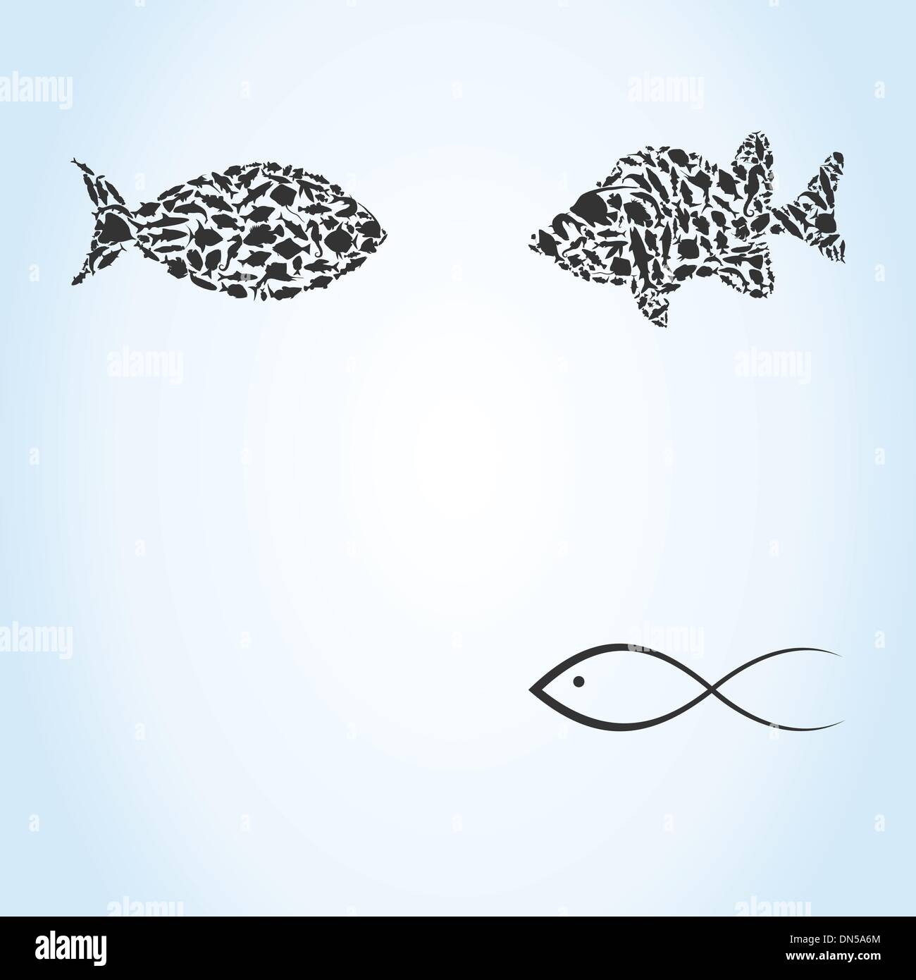 Fish an icon Stock Vector