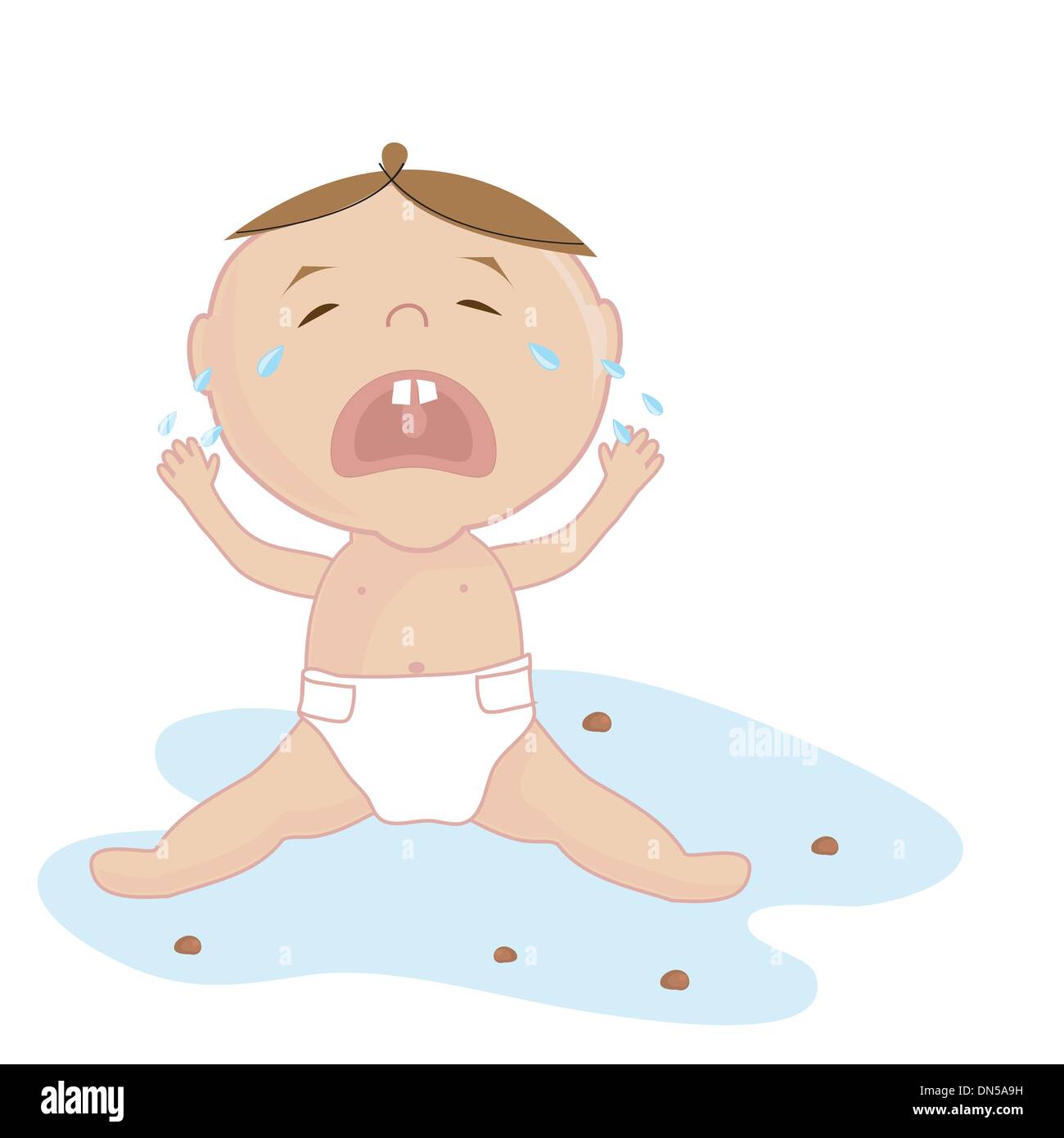 Crying baby Stock Vector