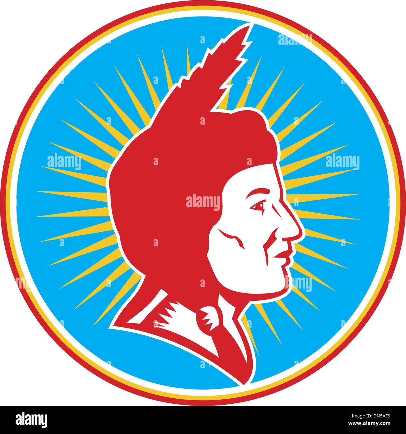 Native American Indian Squaw Woman Stock Vector