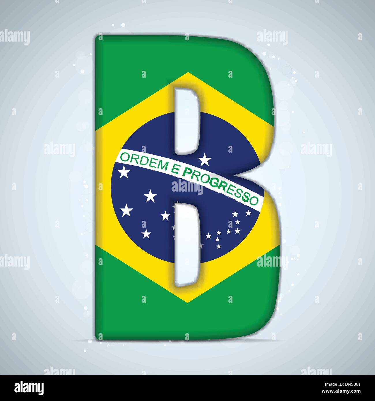 Brazil flag brazilian alphabet letters hires stock photography and