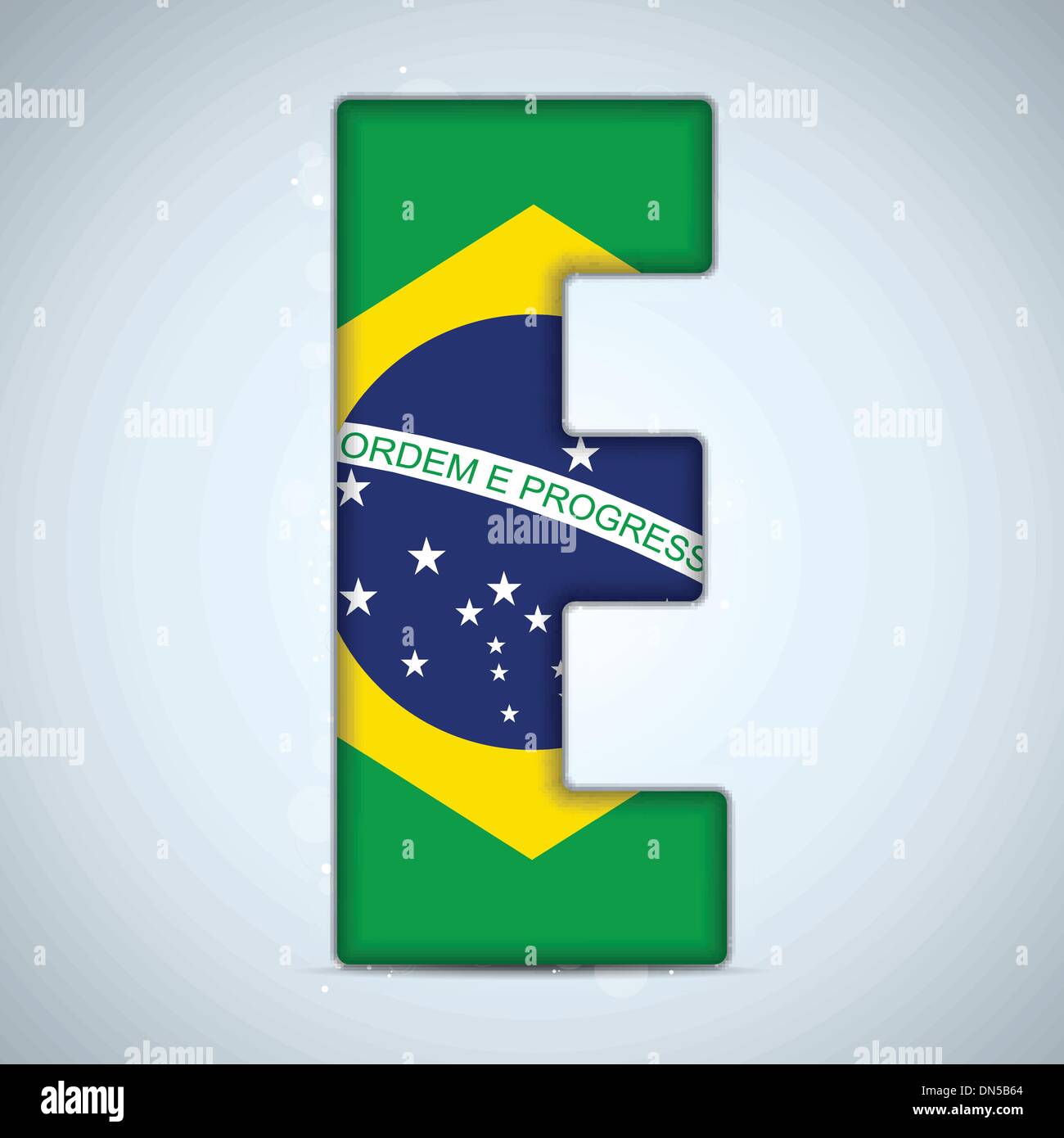 Brazil Flag Brazilian Alphabet Letters Words Stock Vector Image & Art