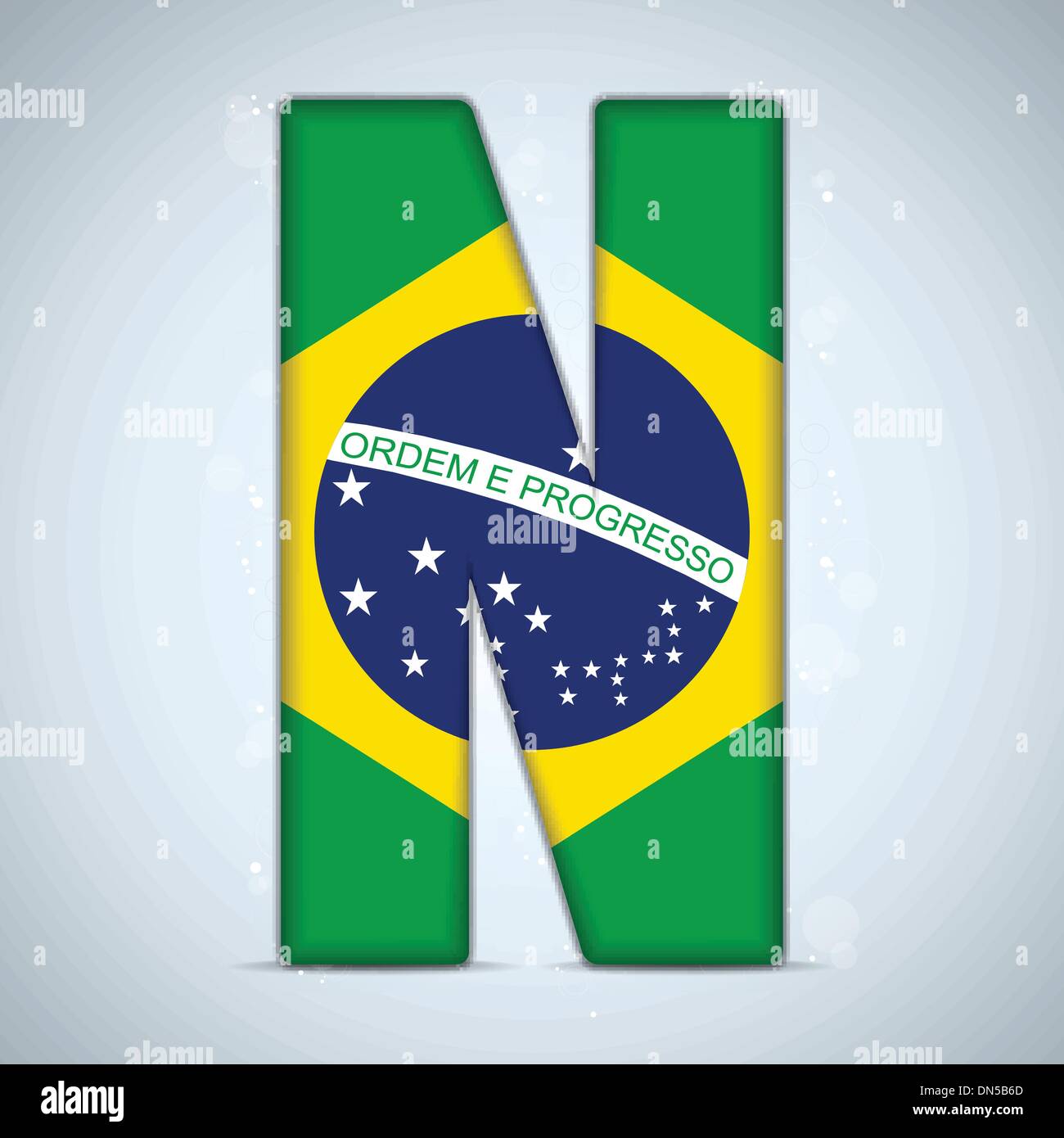 Brazil flag brazilian alphabet letters hires stock photography and