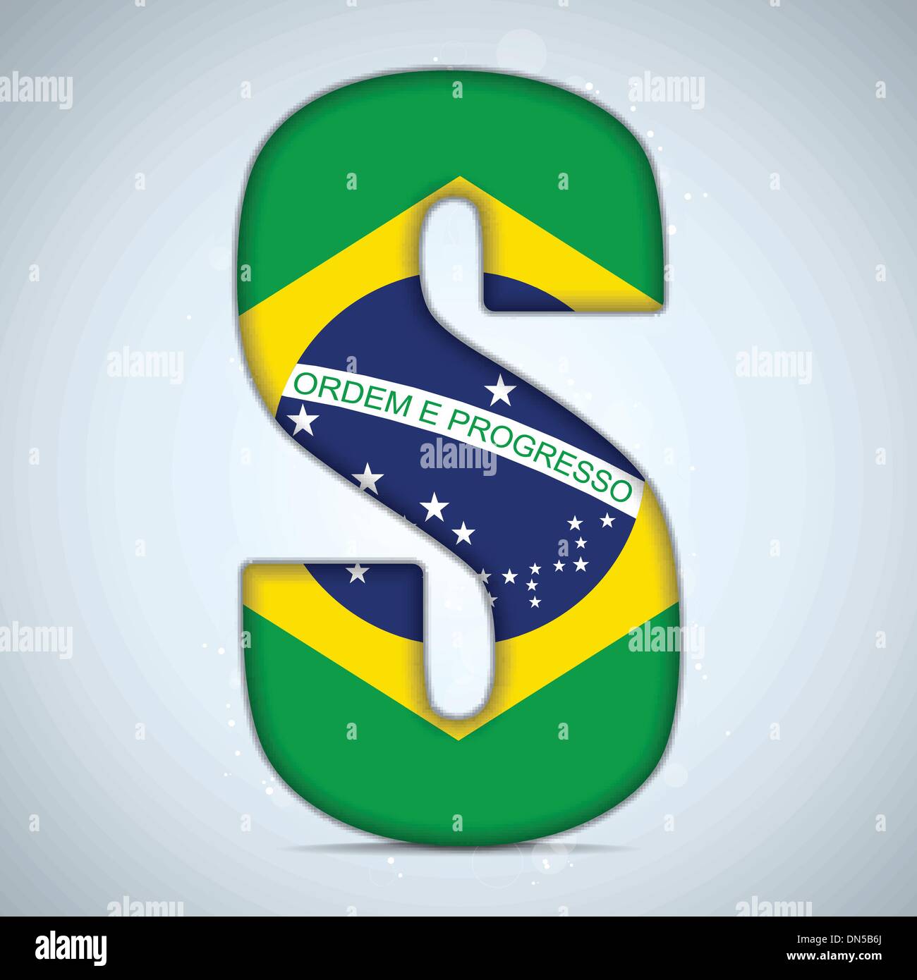 Brazil flag brazilian alphabet letters Stock Vector Images Alamy