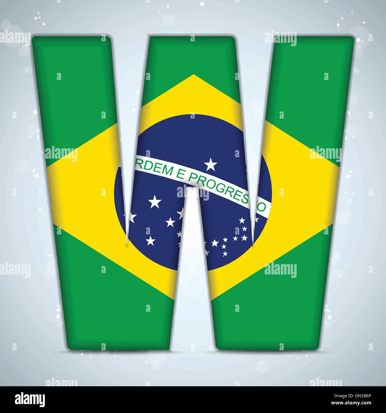 Brazil flag brazilian alphabet letters hires stock photography and
