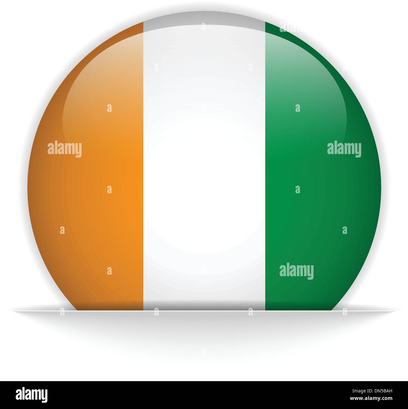 Ireland Flag Glossy Button Stock Vector Image & Art Alamy