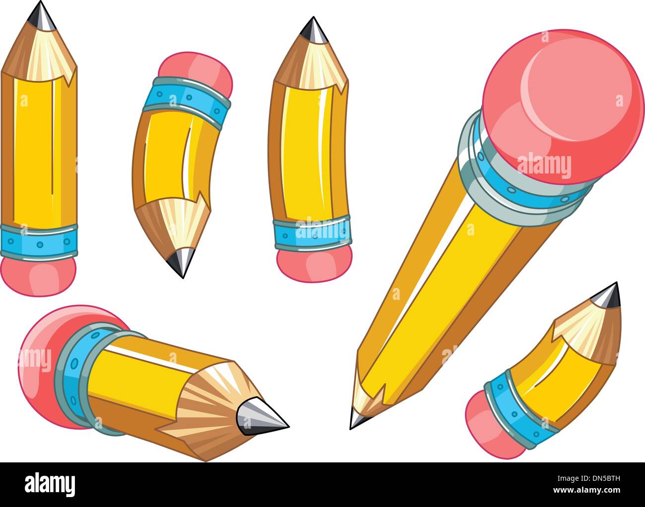 Pencils set Stock Vector