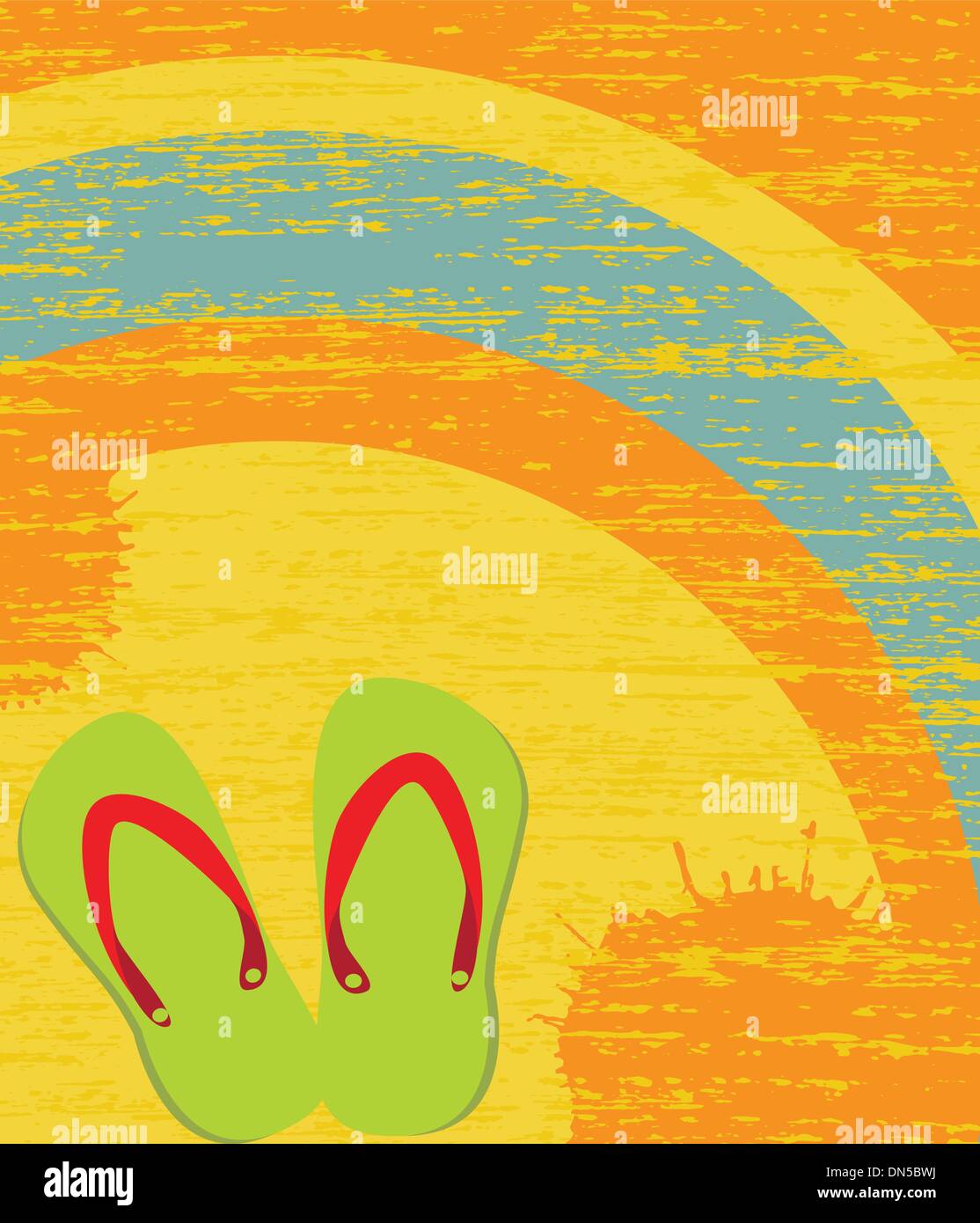 beautiful beach slippers isolated Stock Vector Image & Art - Alamy