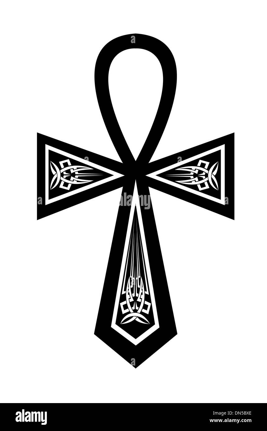 Ankh with a pattern Stock Vector