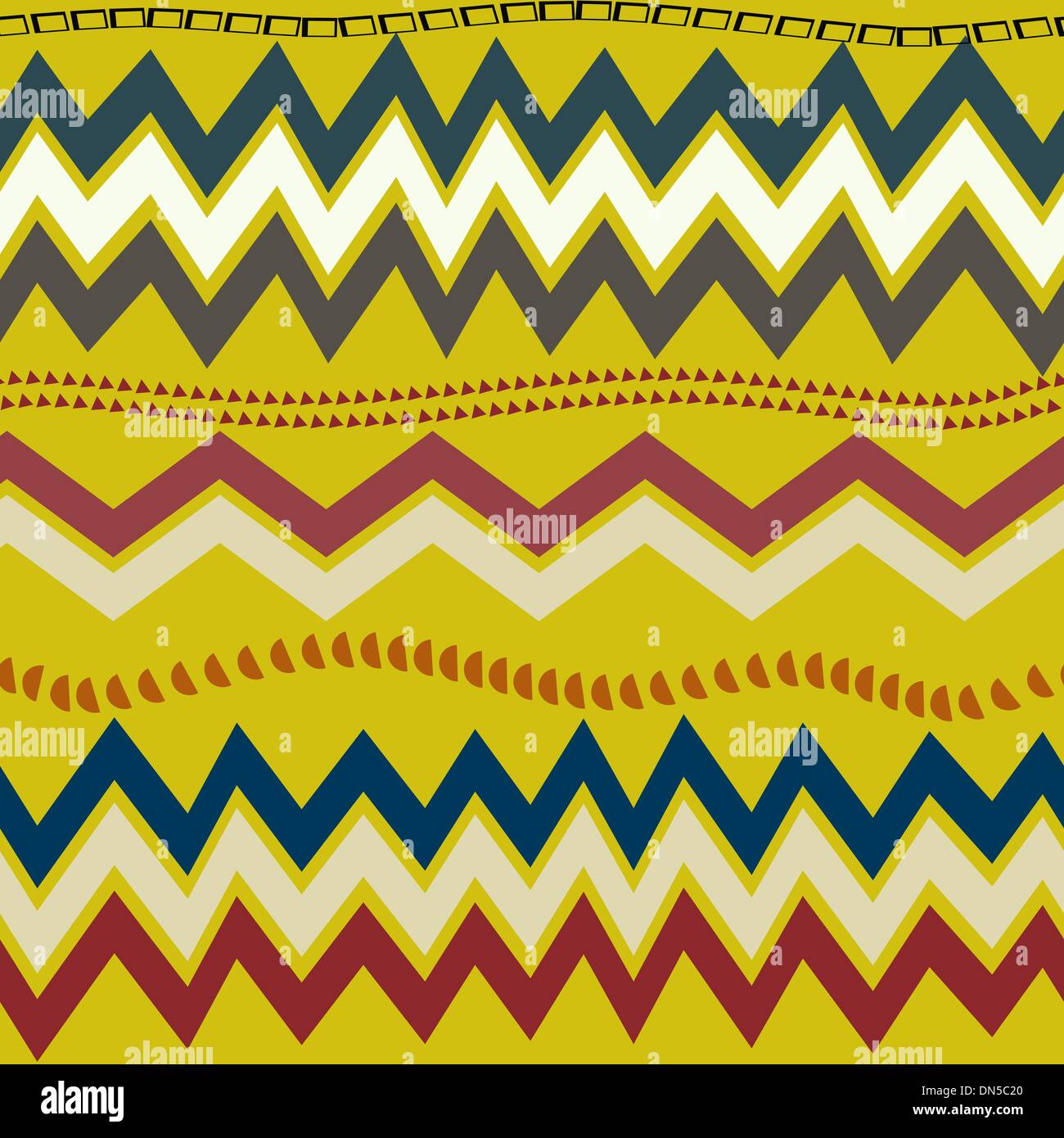 Full color seamless pattern with geometric pattern. Tribal style Stock Vector