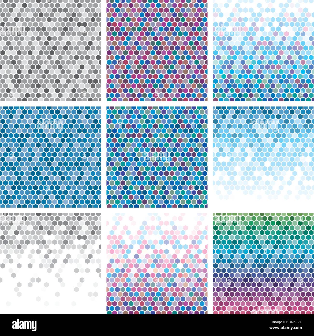 vector abstract hexagon tile backgrounds Stock Vector