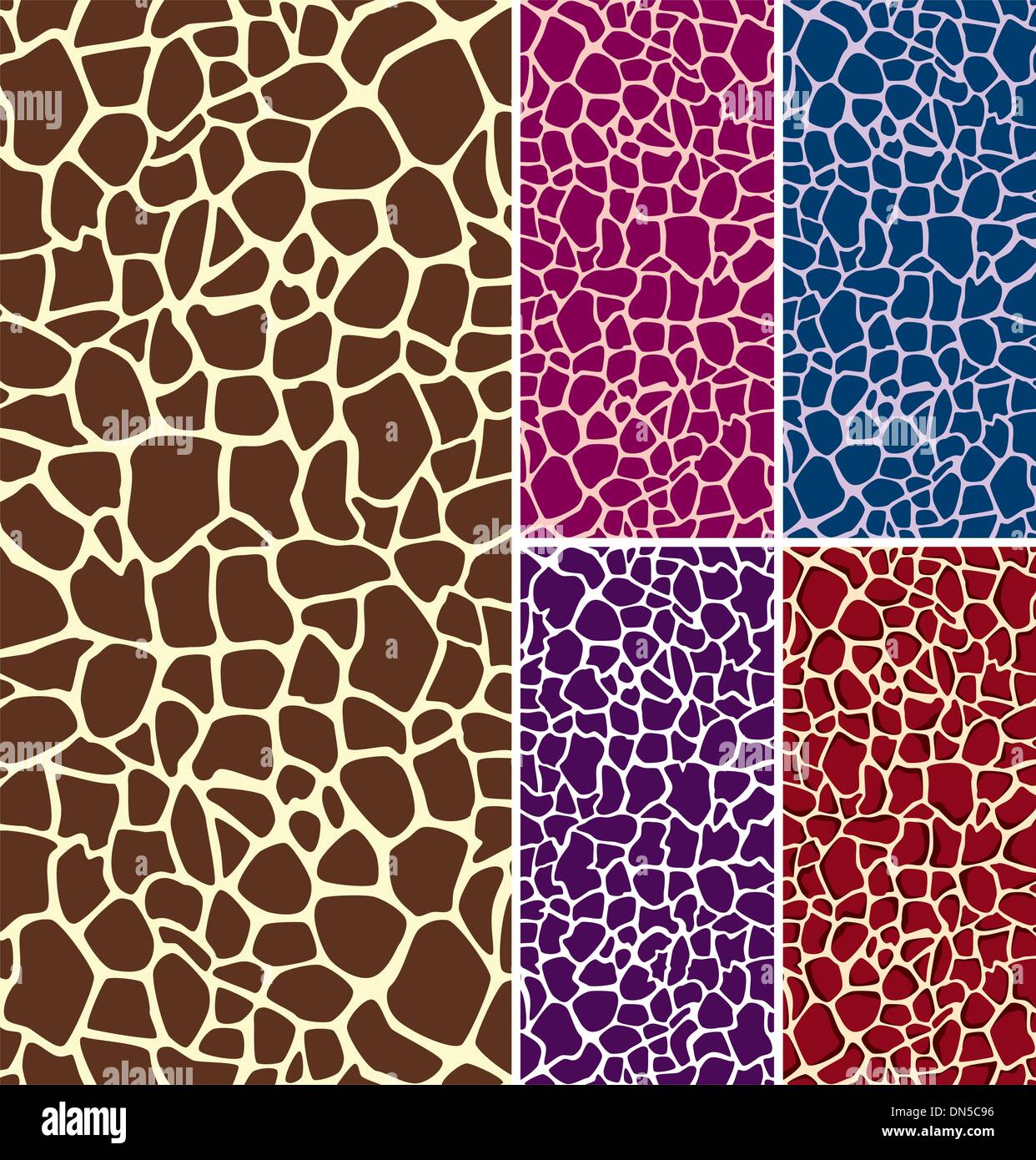 vector giraffe skin textures Stock Vector