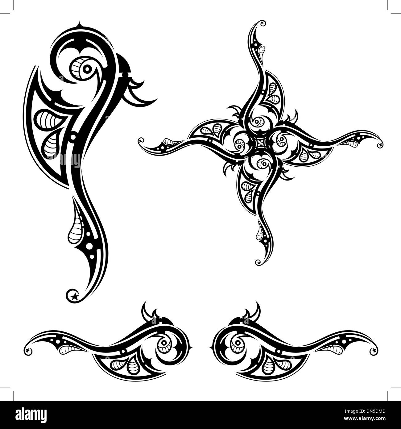 Black Tribal tattoo Stock Vector Image & Art - Alamy