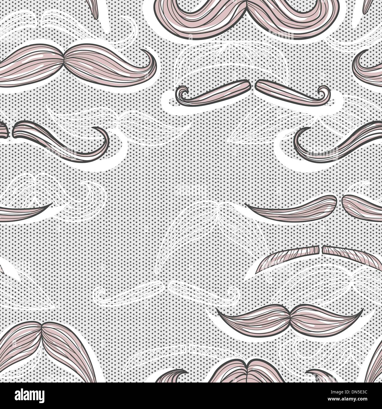 Trendy mustache seamless pattern Stock Vector Image & Art - Alamy