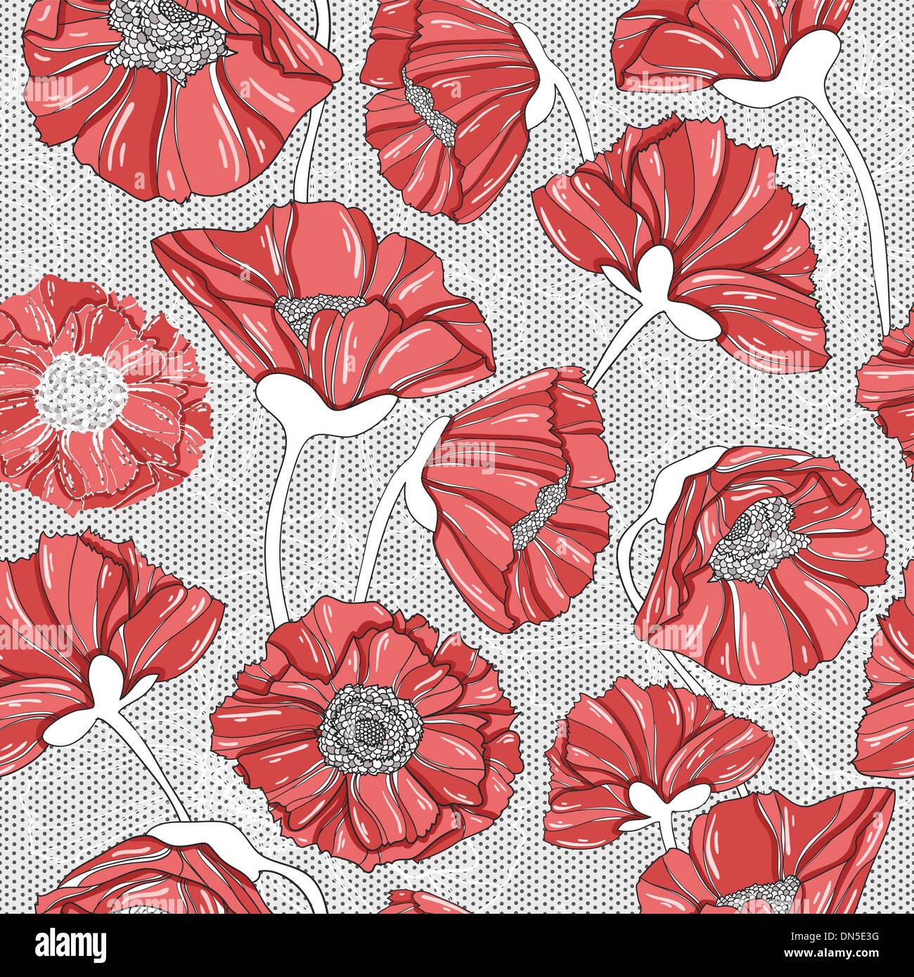 Poppy pattern hi-res stock photography and images - Alamy