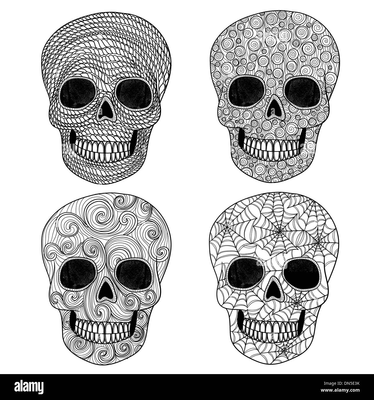 Skull detail Stock Vector Images - Alamy