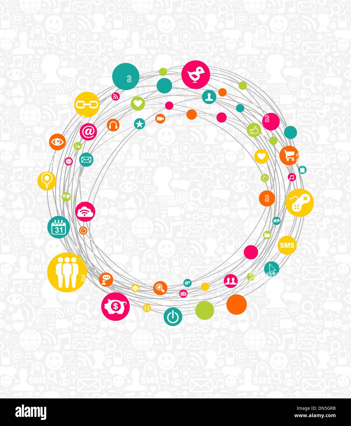Cloud computing network concept Stock Vector