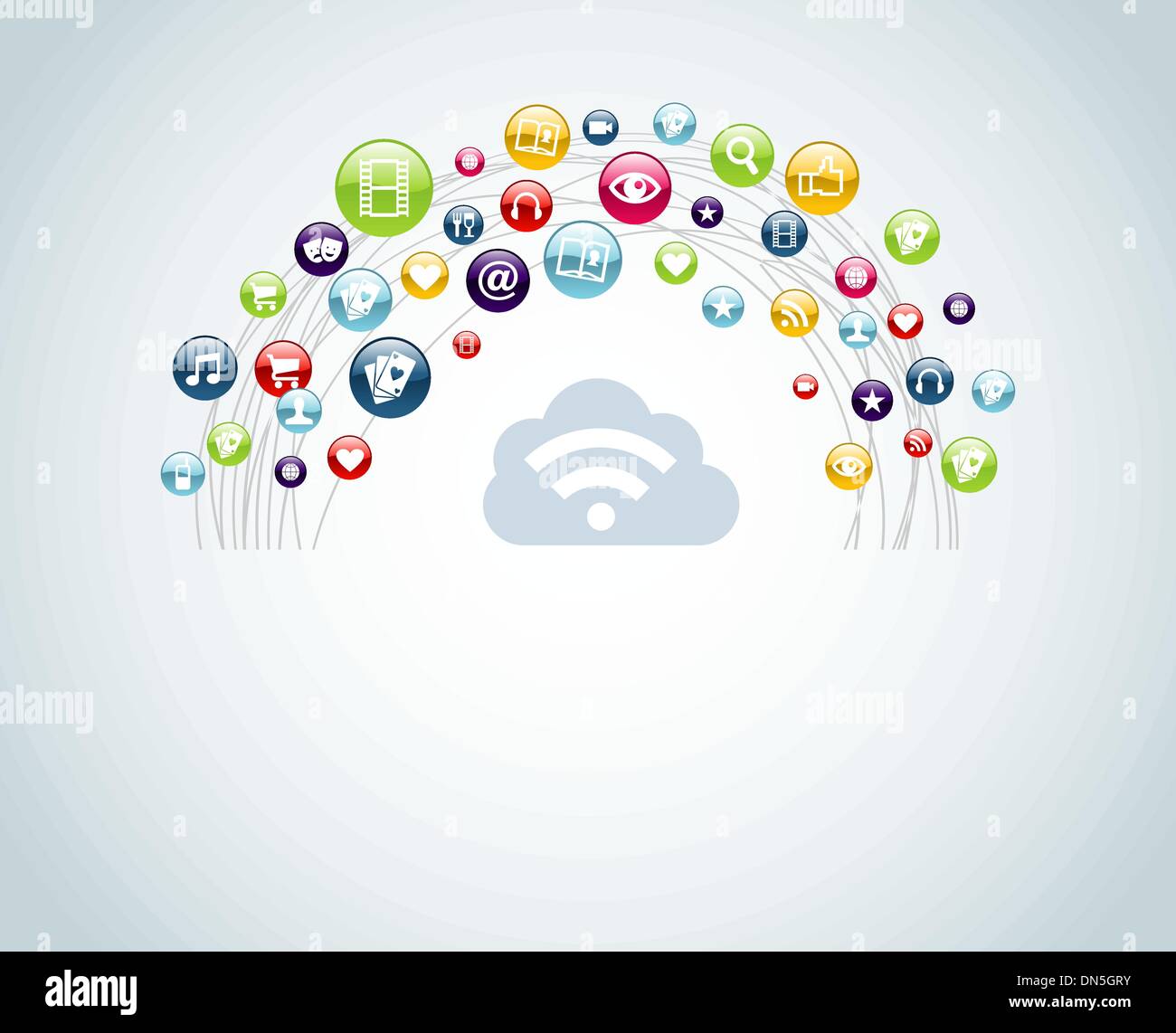 Cloud computing network concept Stock Vector Image & Art - Alamy