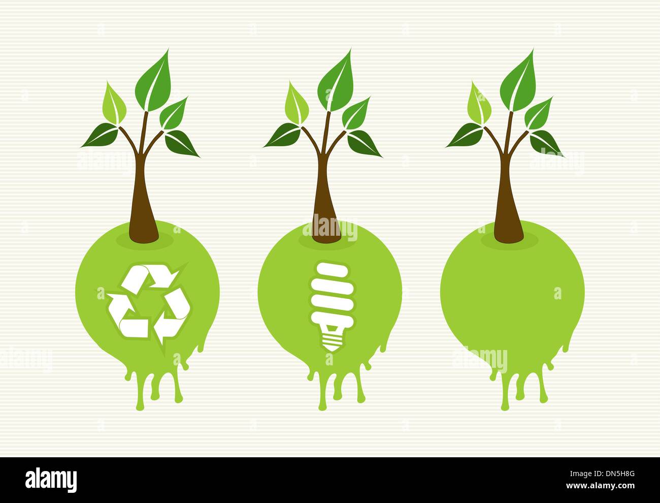 Green concept tree icon set Stock Vector Image & Art - Alamy