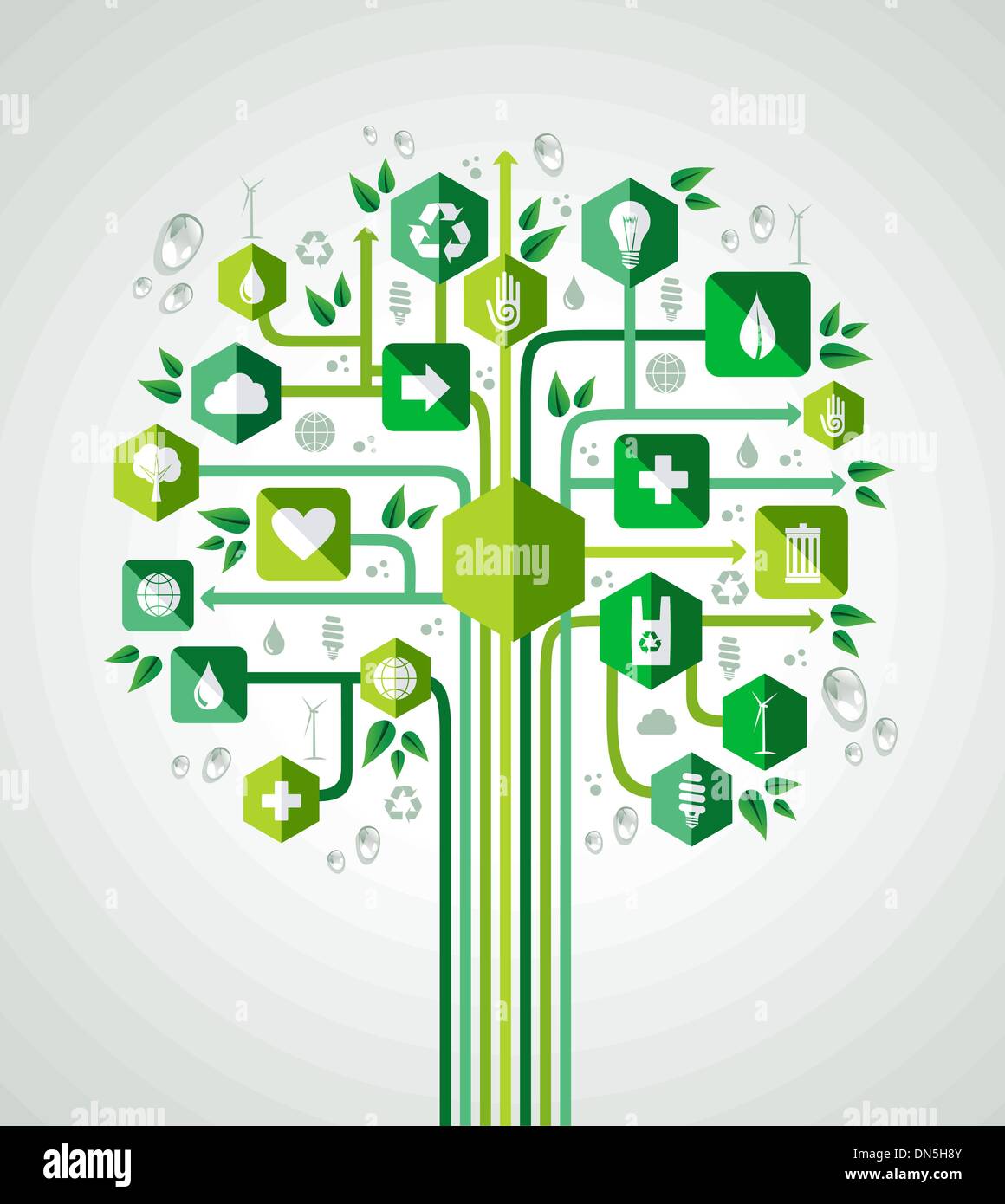 Green resources technology tree Stock Vector Image & Art Alamy