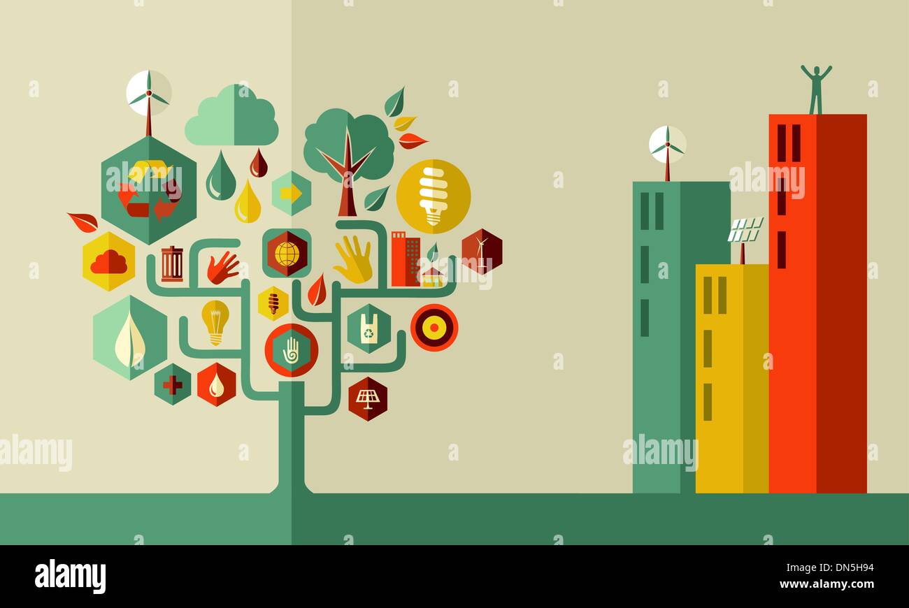 Green city concept Stock Vector Image & Art - Alamy