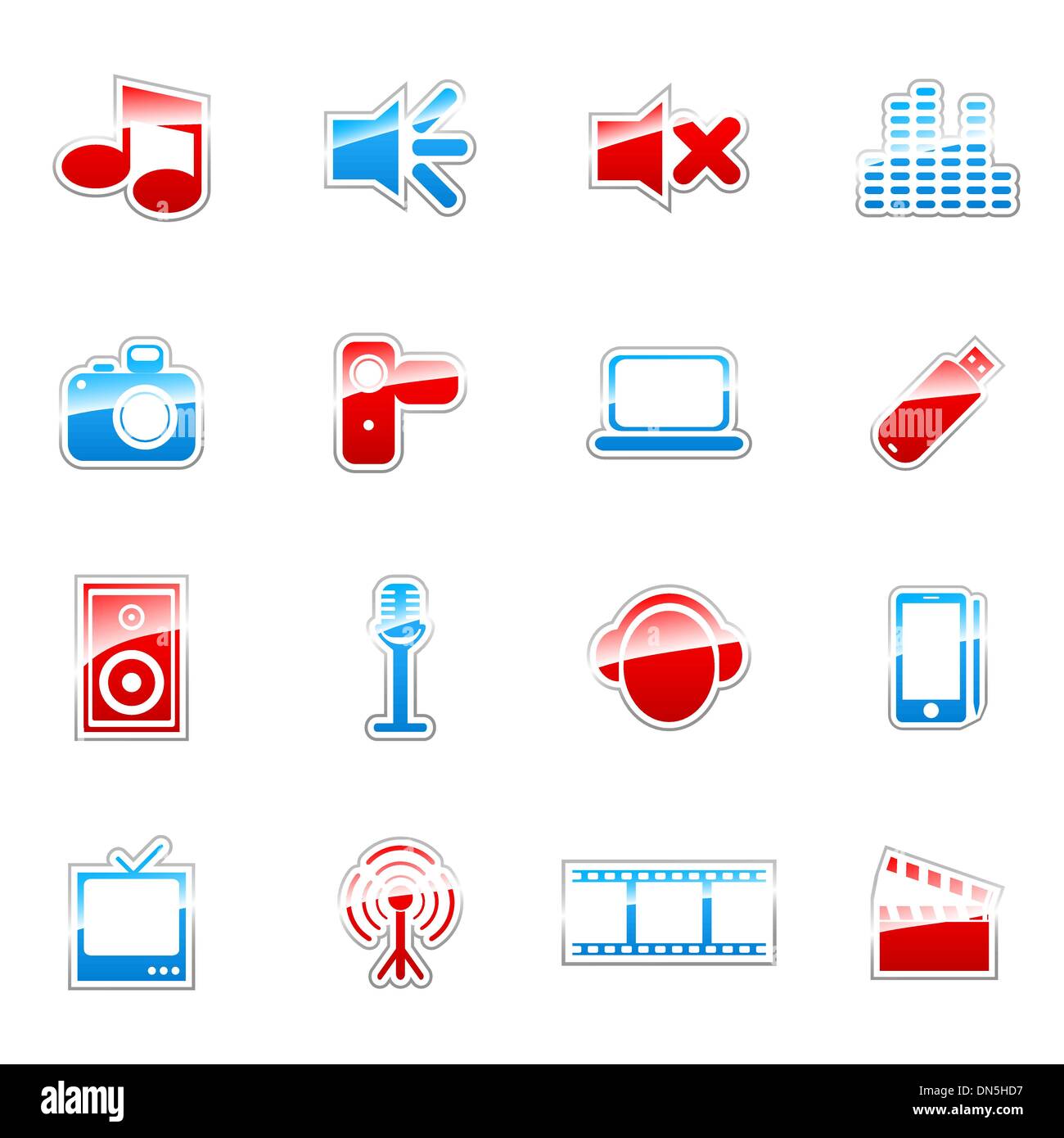Label icons Stock Vector