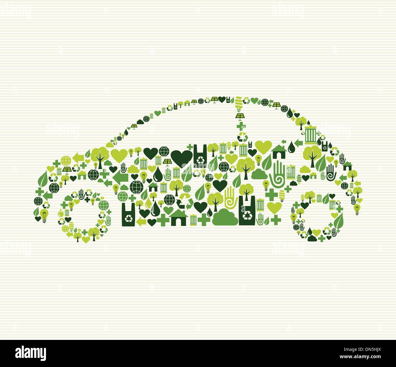 Green car with icons Stock Vector Image & Art - Alamy