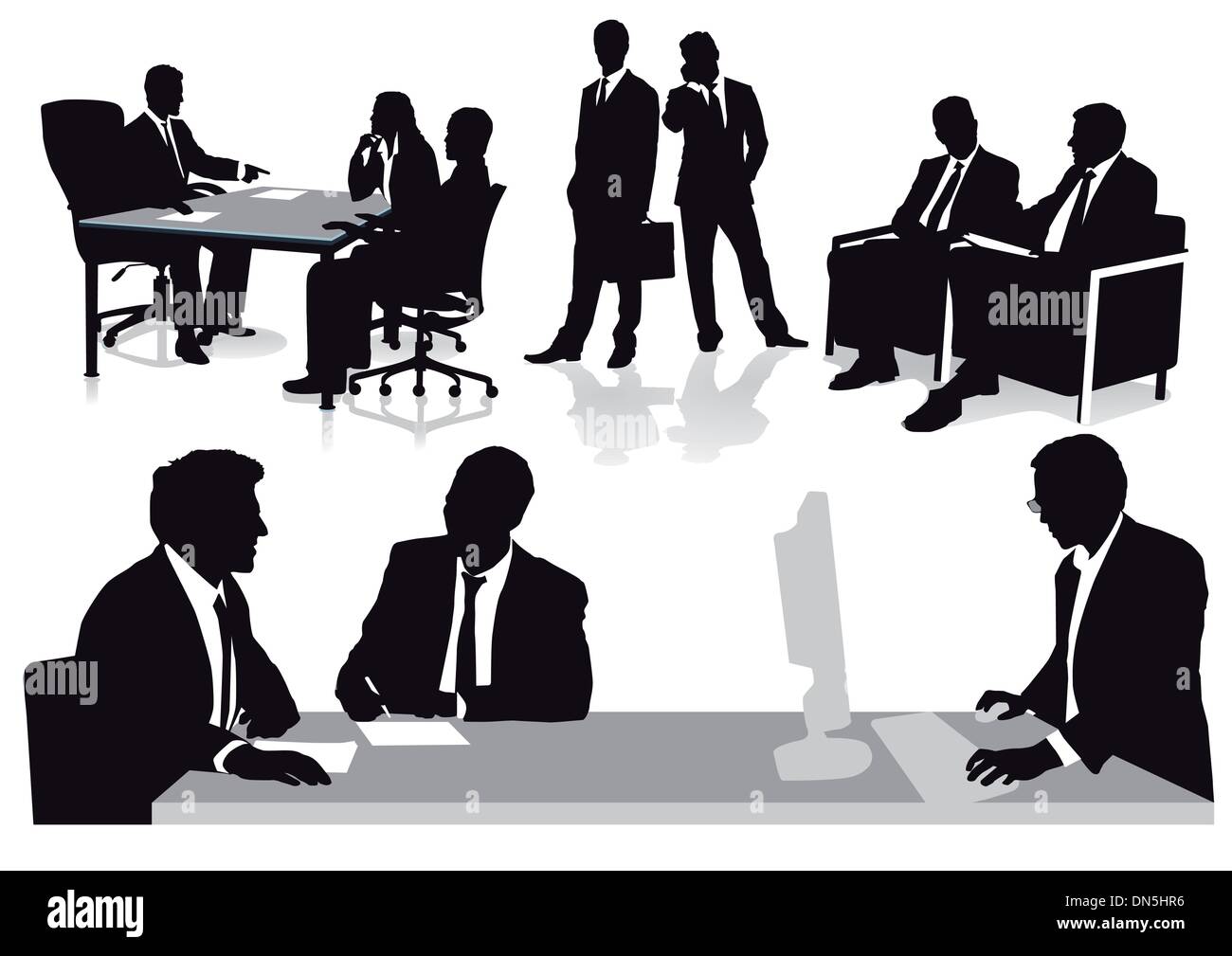 collaboration with colleagues Stock Vector
